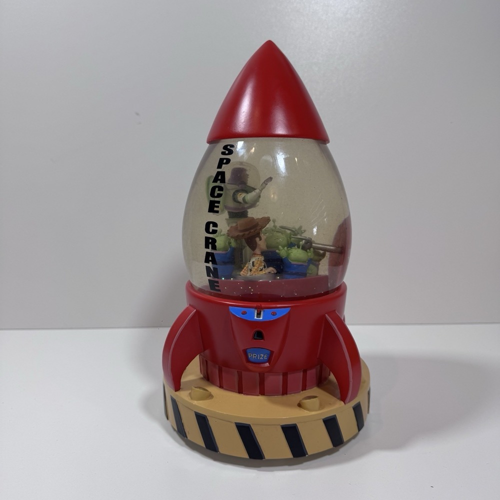 Disney Store Toy Story Space Crane Musical Snow‎ Globe Buzz Woody Light Up 1996